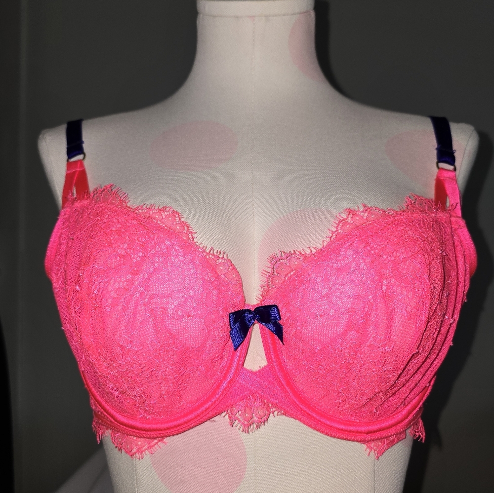 Victoria Secret 36D Hot Pink lace bra